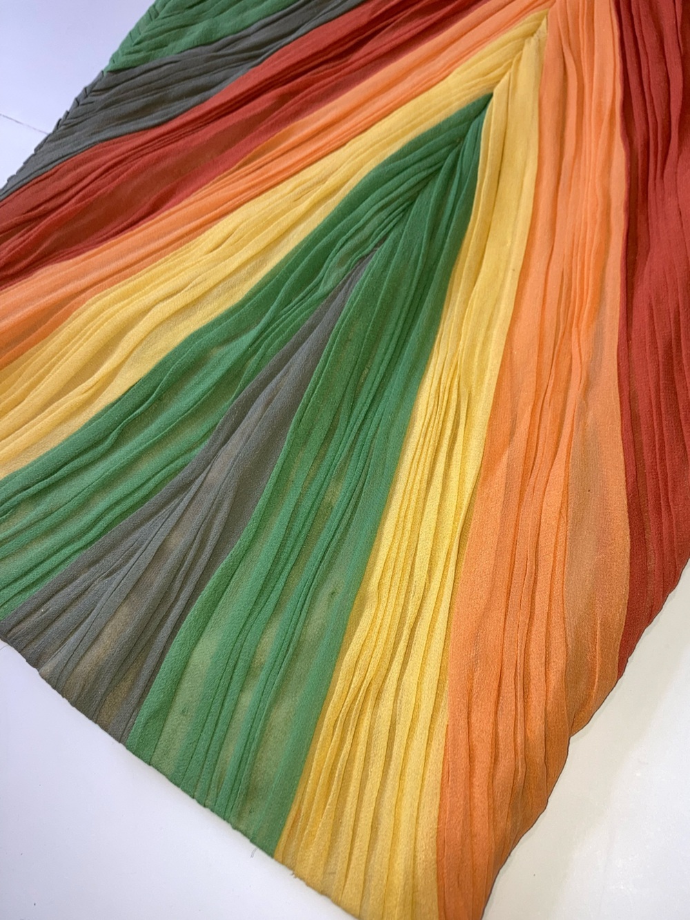 Mandalay 100% Silk Rainbow Stripe Mini Sheath Dress Beaded Strap Sleeveless NWT - Picture 7 of 16